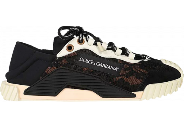 Кроссовки Dolce & Gabbana NS1 Slip On Black Lace