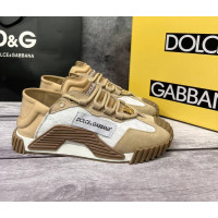 Кроссовки Dolce & Gabbana NS1 Slip On Beige Lace