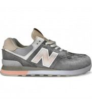 Кроссовки New Balance 574 мужские серые с красным