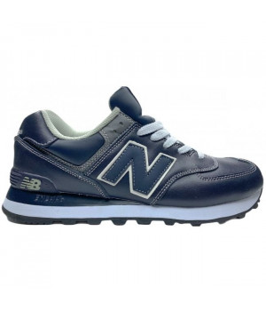 Кроссовки New Balance 574 мужские кожаные темно-синие