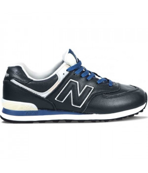 Кроссовки New Balance 574 темно-сине-белые зимние
