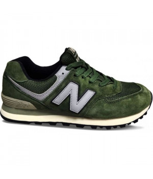 Кроссовки New Balance 574 женские серо-зеленые