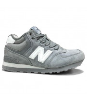 Кроссовки New Balance 574 мужские серые с голубым