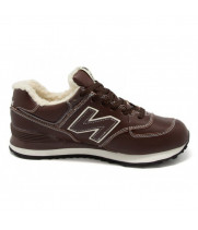 Кроссовки New Balance 574 мужские зимние коричневые