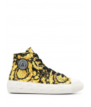 Кроссовки Versace Barocco высокие желтые