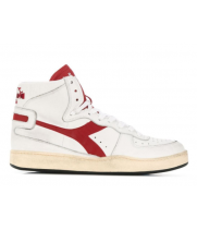 Кроссовки-хайтопы Diadora белые с красным