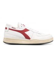 Кроссовки Diadora Basket Row белые с красным