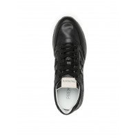 Кроссовки Premiata кожаные с графичным принтом черные 